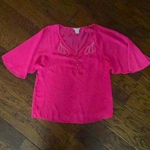 Pink flowing blouse